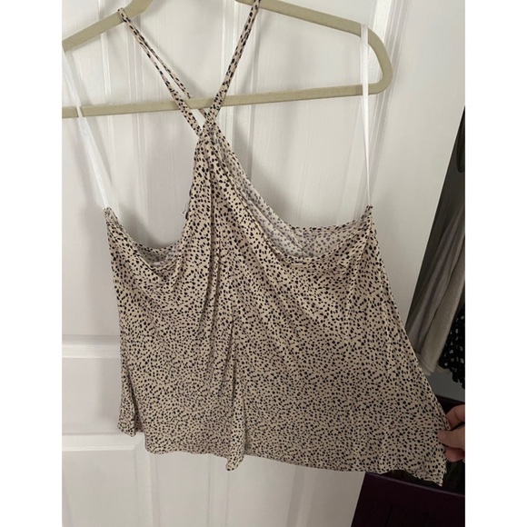 American Eagle Cream/Tan & Black High Neck Sleeveless Top XXL - Picture 4 of 4